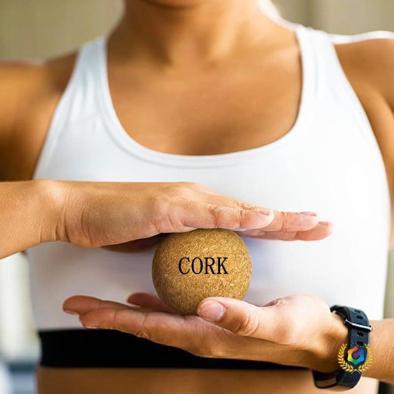 ✅ Cork Fascia Ball Factory Wholesale 50-80mm Cork Ball Foot Sole Fitness Massage Ball Yoga Peanut Ball
