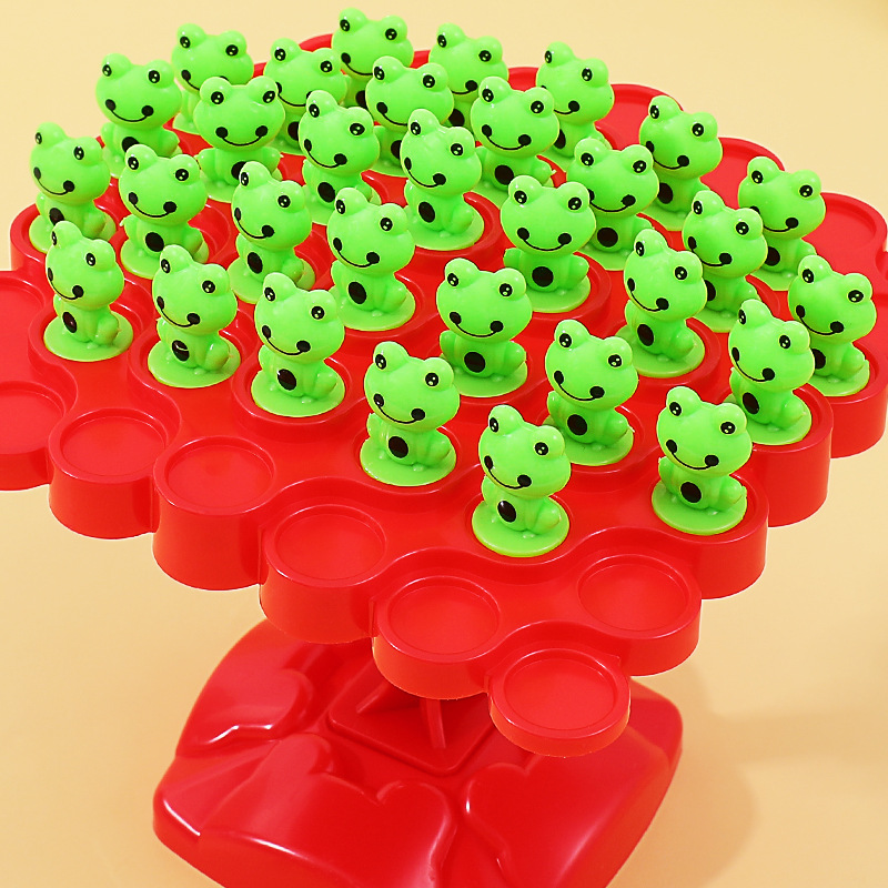 Rana equilibrio árbol concentración equilibrio fuerza entrenamiento juguete niños Jenga doble interactivo educativo juego de mesa de ocio