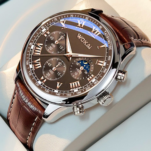 New 2025 Wokai Wokai Business Watch Quartz Sports Watch Casual Belt Men's Watch Men's Watch