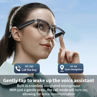 Универсальные умные очки с Bluetooth, голосовым помощником и навигацией, перевод на AI, легкие 156 г