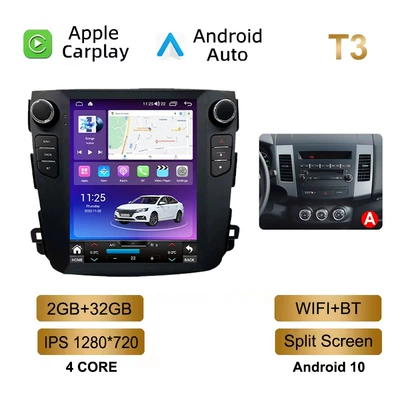 Suitable for 9.7inch Vertical Screen Mitsubishi Outlander 08-11 Central Control Large Screen Android Gps Car Navigation (DVD Navigation) - 4-core-2g32gcarplaywifi-a