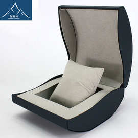 高档翻盖高端戒指盒品牌首饰收纳手表包装盒工厂加工皮质手表盒