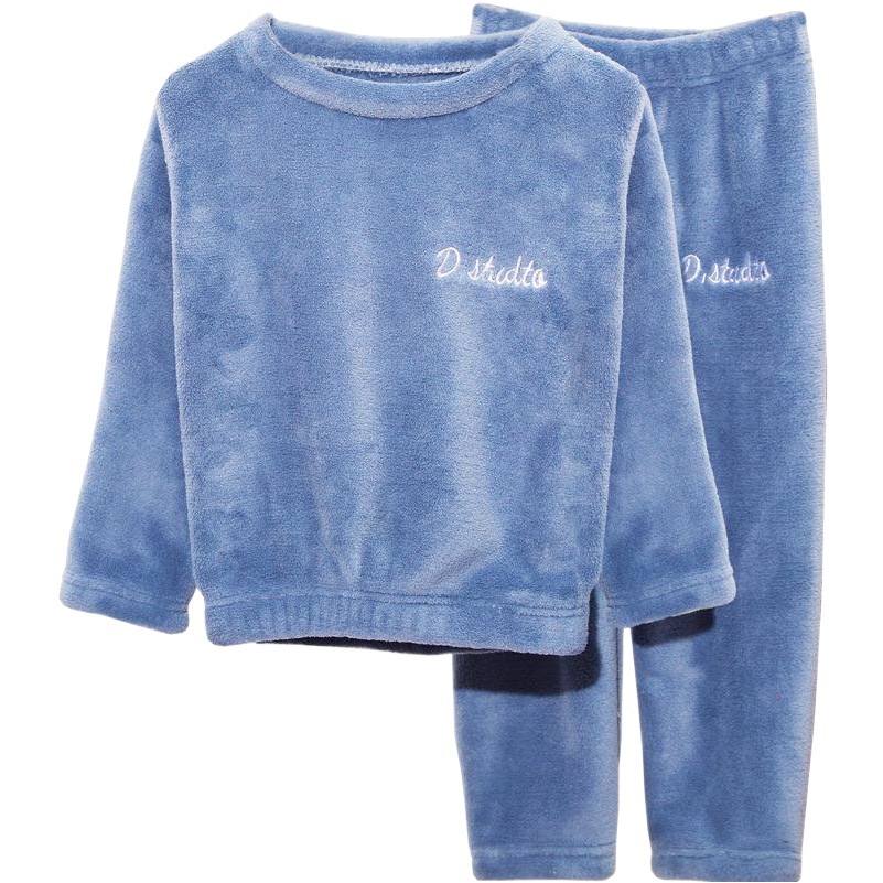 El otoño y el Invierno DE LOS NIÑOS traje de coral cálido polar cálido traje de dos piezas niños y niñas pantalones de bebé casual desgaste en el hogar forrado de lana