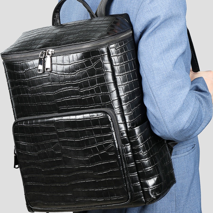 Business Schoolbag Travel Advanced Feeling Top Layer Cowhide Large Capacity Men's Computer Backpack Genuine Leather Men's Genuine Leather Backpack