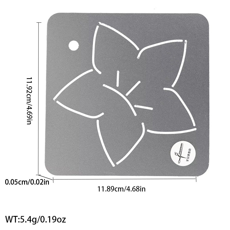 Línea presionando Plantilla de bordado plantilla patrón de ciruela bambú acolchado tablero de dibujo plantilla de bordado herramienta de patchwork
