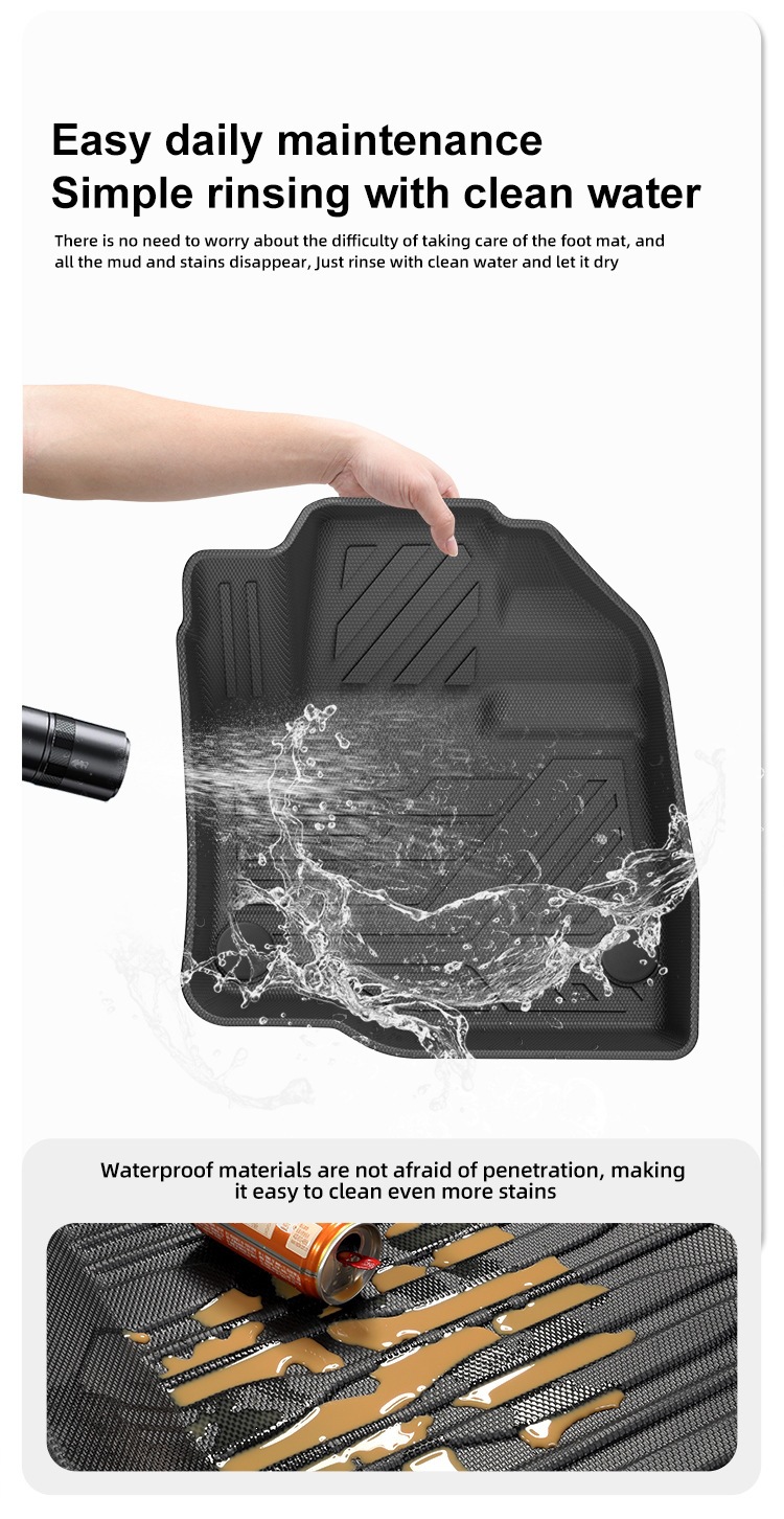 Suitable for 26 models of KICKS right-hand drive cars, special TPE floor mats, trunk mat, and seat back cushion