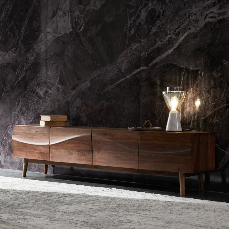 Nordic All Solid Wood Черный орех Дерево ТВ Шкаф Ведро Шкаф Свет Роскошный Шкаф Для Хранения Гостиная Вишневый Деревянный Шкаф Для Хранения Шкафчик