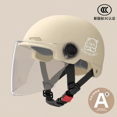 Motosiklet kaskı (dəbilqə): Helmet, Unisex Electric Scooter Helmet - khaki-transparent-long-mirror-silver-white-bear