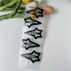 Long -tail pentagram hair clip (5/card)
