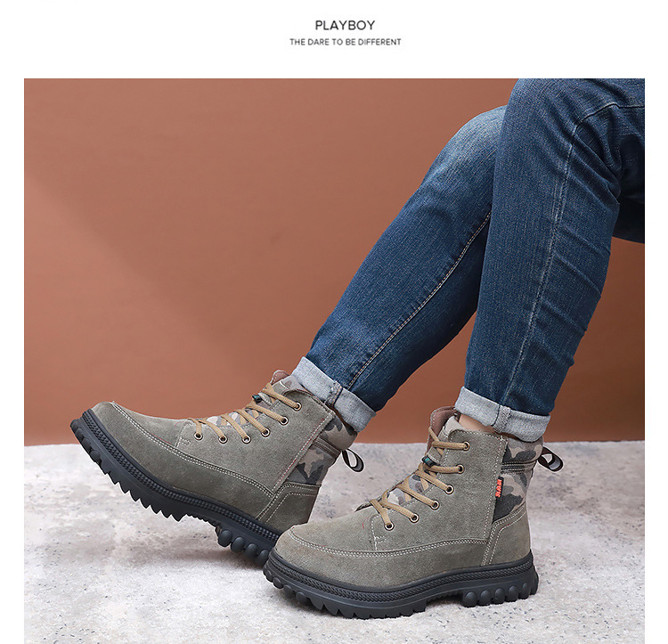 Men's snow boots fur one men's shoes warm anti cold anti-skid padded thickened wool cotton shoes men_voghion.com