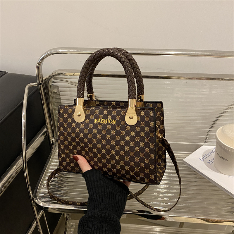 La personalidad de la literatura y la textura de la moda bolso pequeño de invierno 2024 nuevo estilo coreano de hombro mochila impresión bolso de mano de mujer