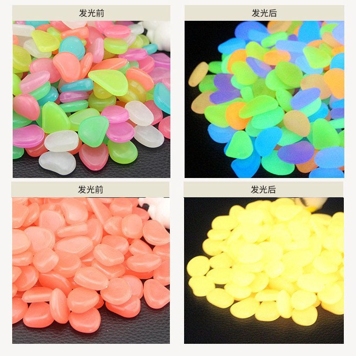 Explosiva villa jardinería en macetas paisajismo guijarros resina de color piedra fluorescente piedra luminosa artificial piedra luminosa