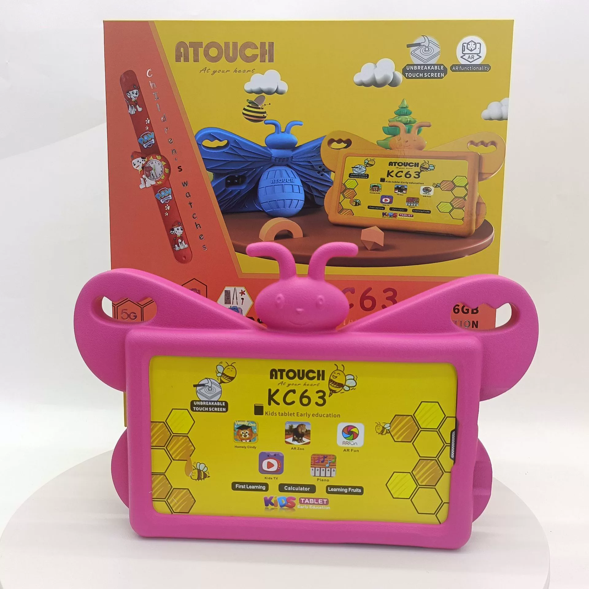 Eva, детский планшет-ноутбук, мультяшный чехол, новая коллекция, 7 дюймов, защита от падений, раннее развитие