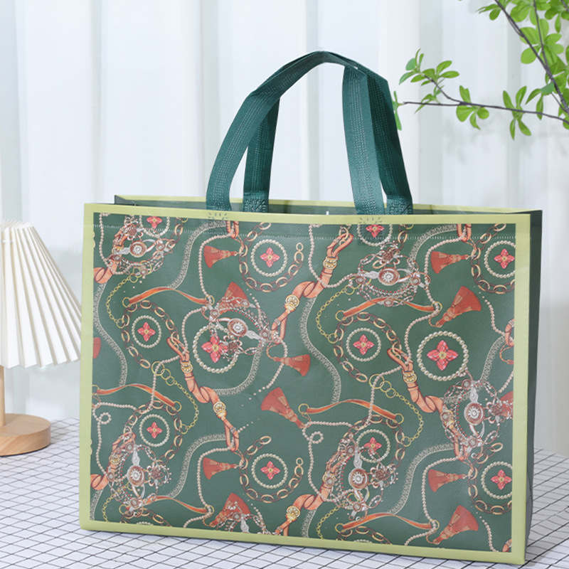 Bolsas no tejidas retro, bolsas de compras portátiles clásicas, bolsas de promoción para llevar, impresión en color, bolsas de embalaje laminadas, lugar de impresión