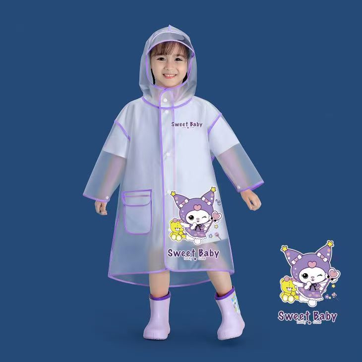 子供用レインコート子供の雨の日のレインコート防水レインコートの大きなつばの幼稚園の赤ちゃんのレインコートのかわいい漫画のレインコート|undefined