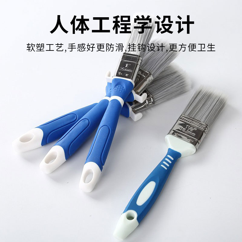 Cepillo Cepillo de pintura Cepillo de limpieza gris con mango de plástico Cepillo de limpieza de salida de aire Cepillo de limpieza de teclado Cepillo de plástico Cepillo elástico