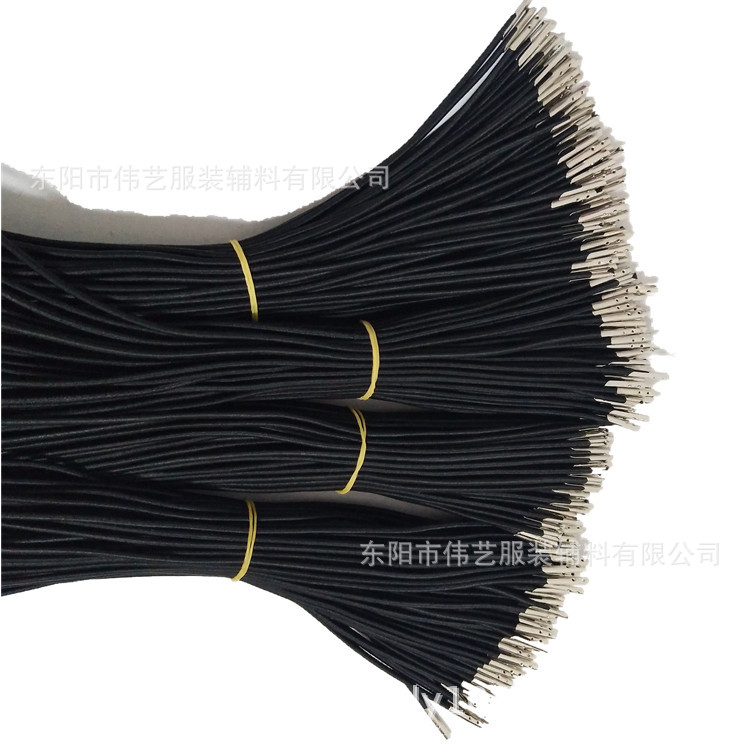 松紧带打金属扣弹力绳对折打扣弹力面具绳固定产品弹性倒刺绳收紧