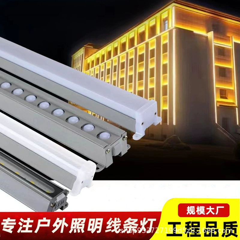 Светодиодная наружная линейная лампа DMX512 красочная Водонепроницаемая контурная лампа здание отеля освещение тела цифровая лампа
