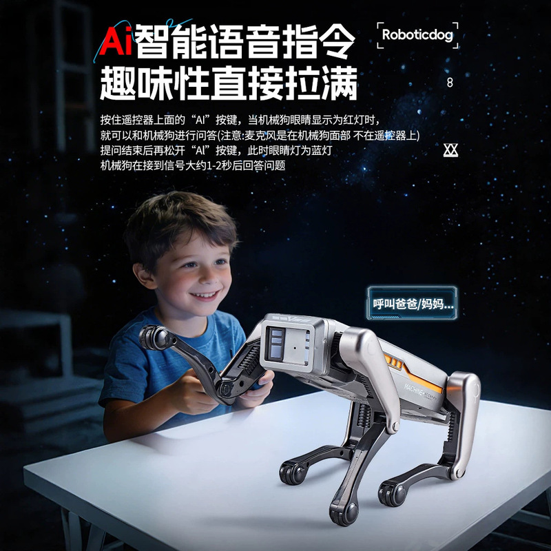 The New Smart Ai Conversation Robot Dog Can Make Phone Calls, Deepseek Mechanical Dog Four-Legged Robot Toy