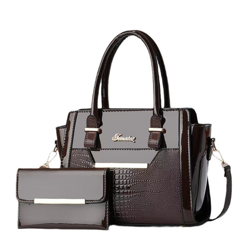 Luminous Stone Pattern Mother-and-Child Clutch Set, Lightweight Luxury Style Crossbody Single Shoulder Bag, High-Quality Commute Handbag