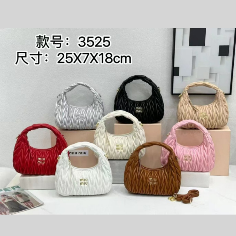 Miaomiu familia Qianjin, bolso de brazo, bolso de brazo Hobo, bolso de hombro, bolso de media luna portátil.