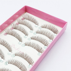 黛妃妍磨尖棕色假睫毛 自然交叉眼睫毛純手工編織10對裝廠家直供