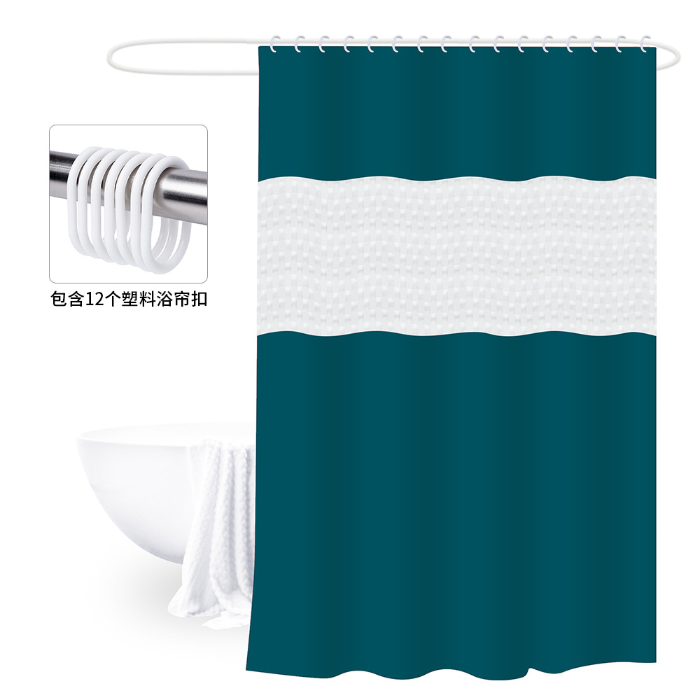 180*200 cortina de baño de empalme engrosada con hebilla PEVA cubierta de baño Cortina de ducha de partición de baño impermeable y a prueba de moho