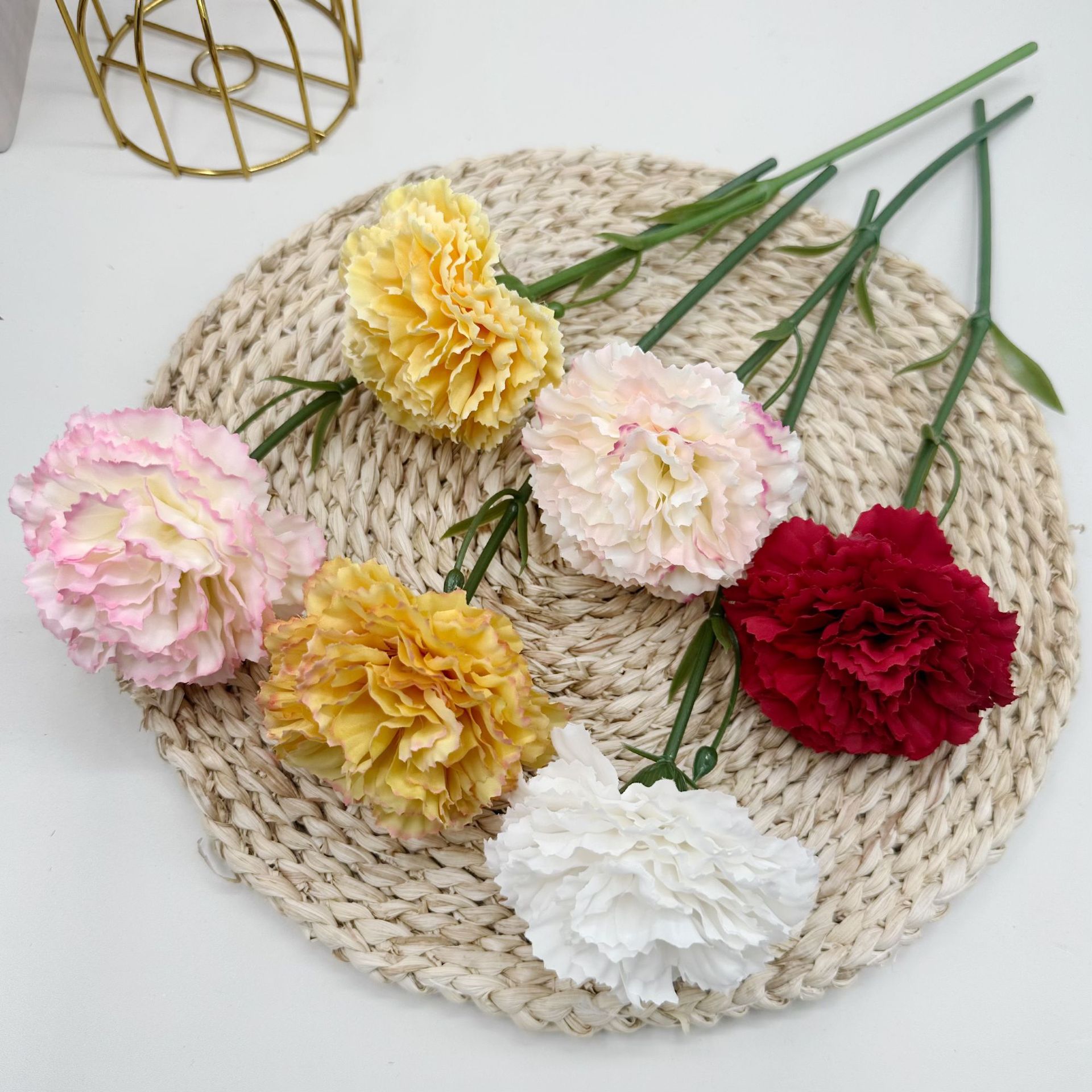 Mother's Day Artificial Carnation Flowers, Fake Flower Aisle Wedding Hall Decoration, Fake Flower Stage Ceiling Carnation Fake Flowers