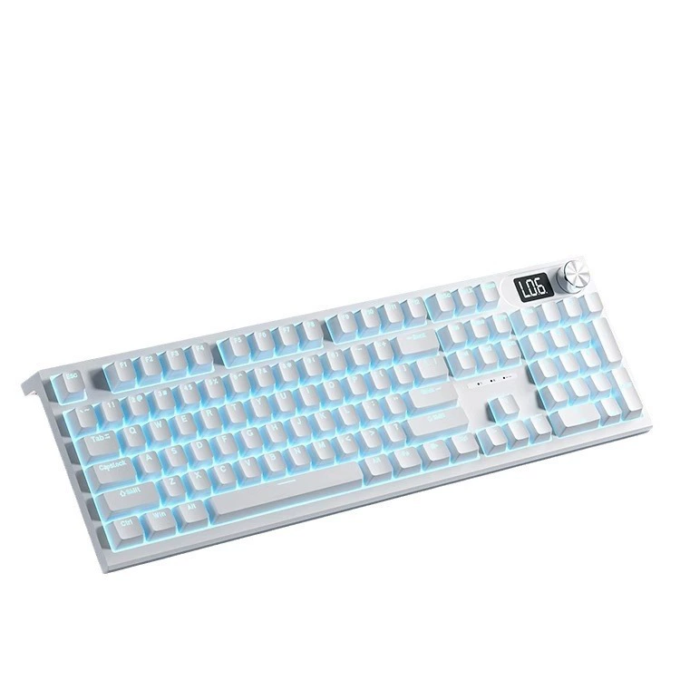 Wolf LT104 Bluetooth Wireless Three Model Mechanical Keyboard Backlight Display Flexible DIY Customized Cable Keyboard