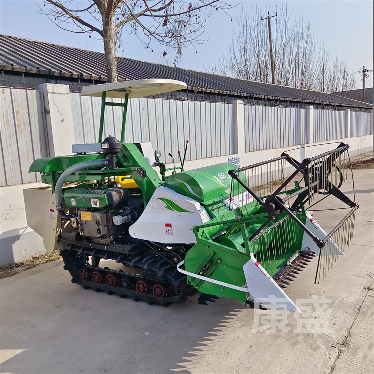 1.2米小型大豆收割机 烂泥田稻谷收割机 全自动卸粮小型割麦机