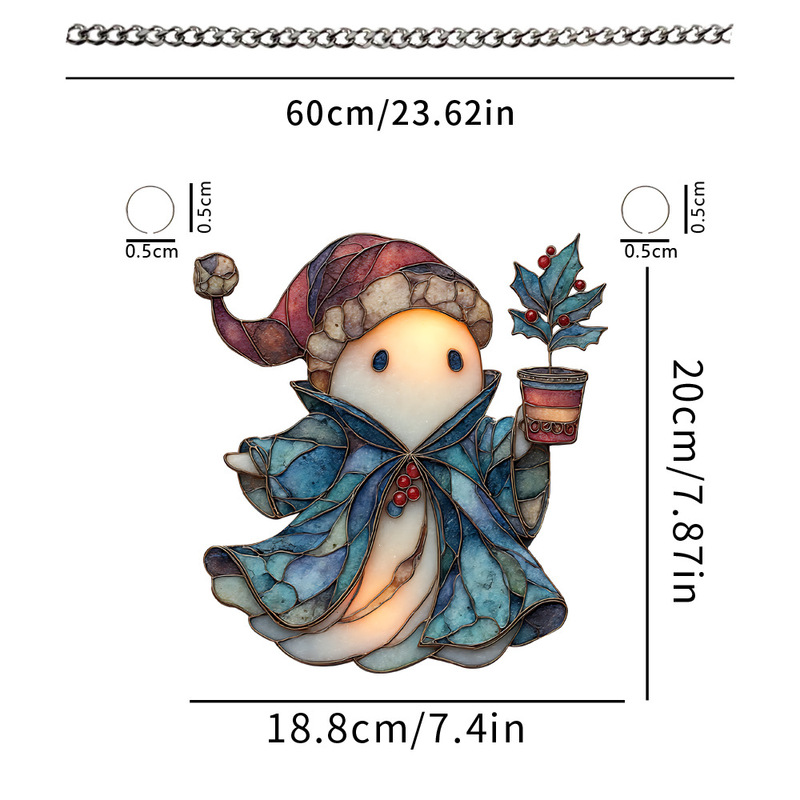 ハロウィン新月下の就寝前の読書リトルゴースト 2D フラットアクリルホリデー雰囲気装飾ペンダント|undefined