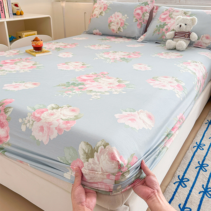 2025 nueva sábana de algodón pequeña fresca funda protectora de colchón de algodón de una sola pieza cubierta de cama para niños dormitorio 2025 nueva