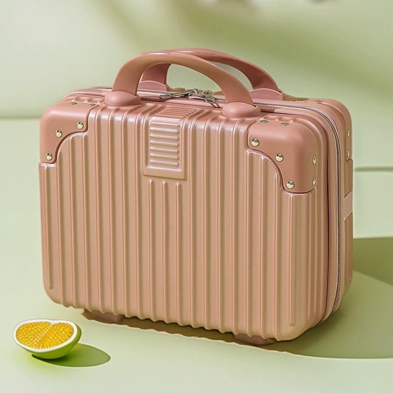 Mini Handheld Suitcase Makeup Box, 14″ & 16″, Lightweight Password Lock, Multi-Color