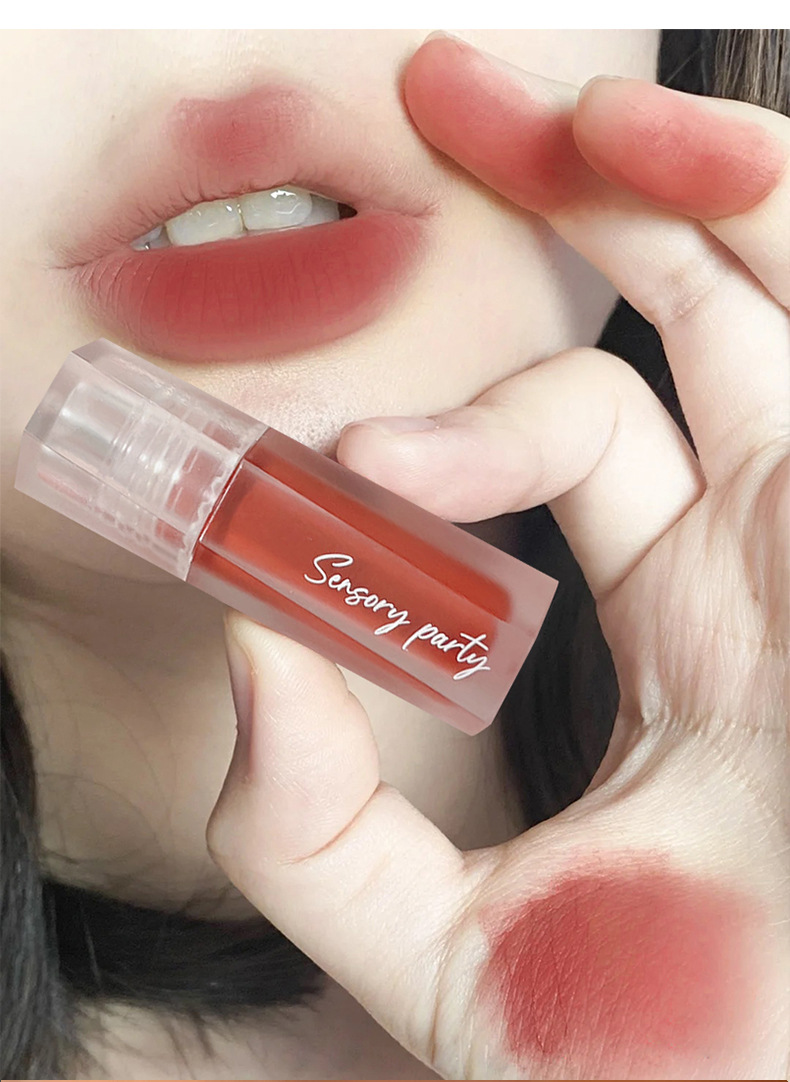 Sensory Party Matte velvet lip gloss, matte and white lip paste, not easy to stick, affordable for students, cross-border from Southeast Asia Specification drawing