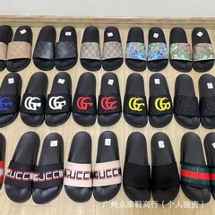 外贸高版本情侣款G家拖鞋双G印花夏季外穿轻便一字型拖鞋厂家直销