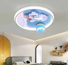 儿童房吸顶灯女孩男孩房卧室灯创意太空人星球护眼灯女宝宝房间灯