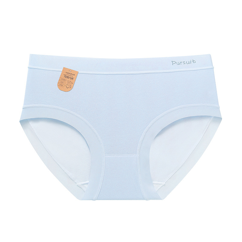 Ropa interior de algodón para bebés de clase A minimalista, ropa interior de algodón para mujer, cintura media, ropa interior cómoda para la cadera, entrepierna de algodón de algodón de algodón para mujer 7a antibacteriano image 8