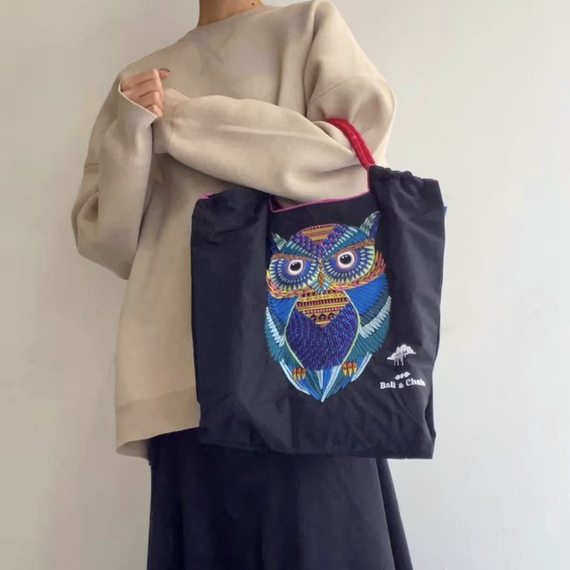 春の新日本刺繍ボールチェーン環境に優しいバッグレディースショッピングクロスボディバッグショルダーキャンバスバッグハンドバッグ|undefined
