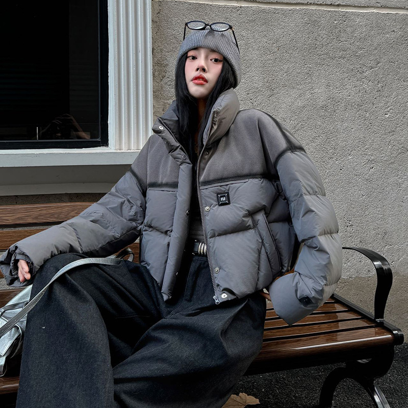 Velvet down jacket