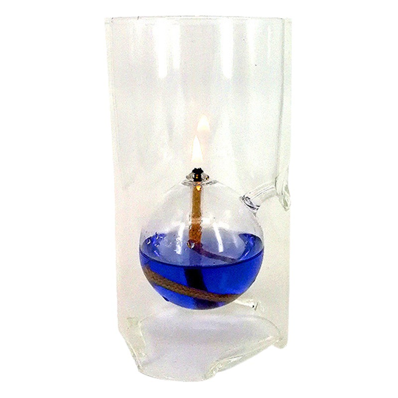 Lámpara de aceite de vidrio lámpara de boda libre de humo con velas cena romántica hotel restaurante occidental bar decoración creativa candelabro