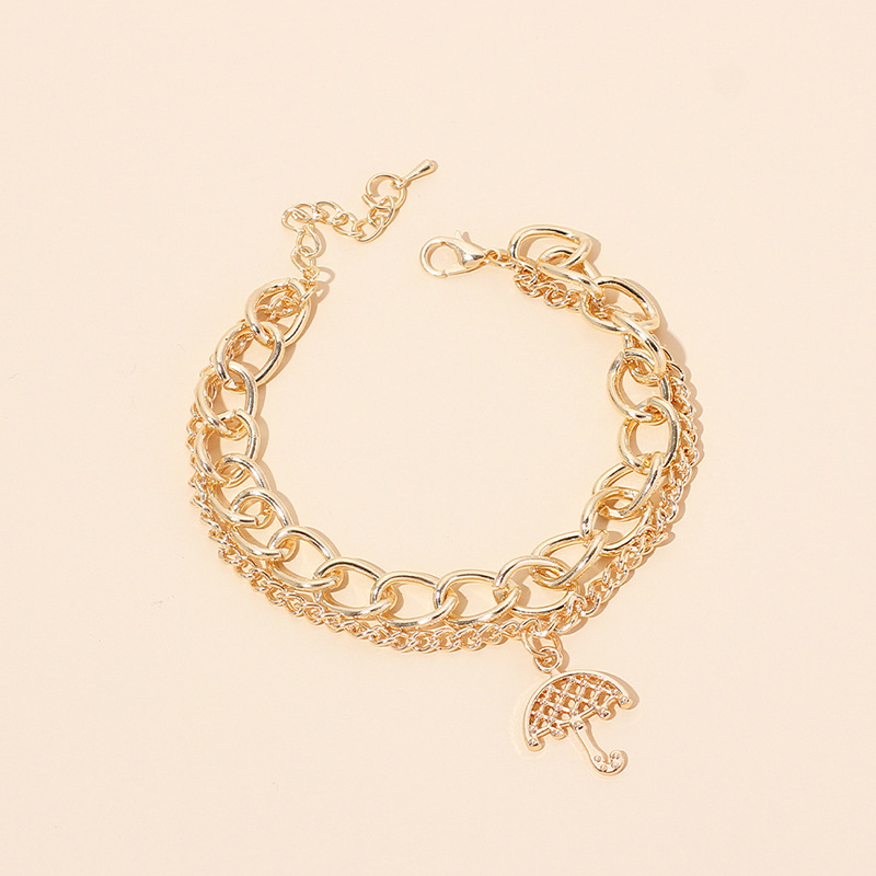 21g Weight Bracelets Classification Anniversary, Business, Travel Occasion Women'S Gender Fashion Metal Multi-layer Bracelet Set 3