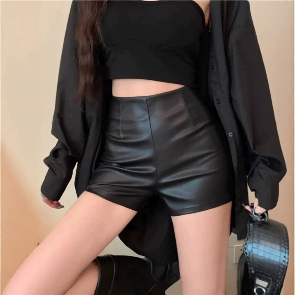 2026新款高腰显瘦PU皮短裤女包臀性感小个子辣妹休闲百搭打底靴裤