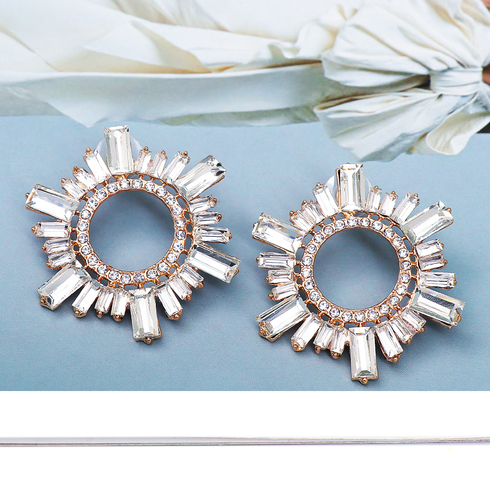 Retro Geometric Alloy Glass Women's Earrings 1 Pair display picture 10