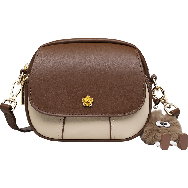 2026 New Arrival Genuine Leather Women's Small Round Bag, Luxury Niche Designer Phone Bag, Crossbody Mini Bag - Thumbnail 5