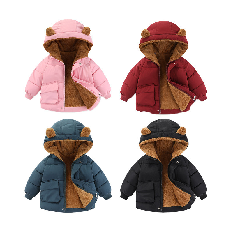 Baby plumón nuevo otoño y invierno niños plumón chaqueta de algodón para niños y niñas estilo coreano chaqueta de algodón para niños calientes