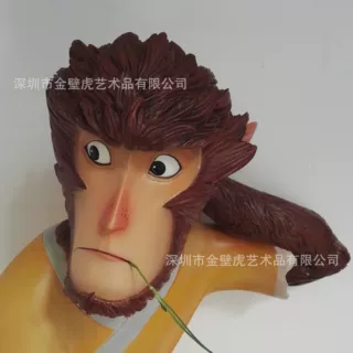 定制孙悟空大圣归来雕塑江流儿雕塑_ 魔兽世界玻璃钢狮子宝剑加工