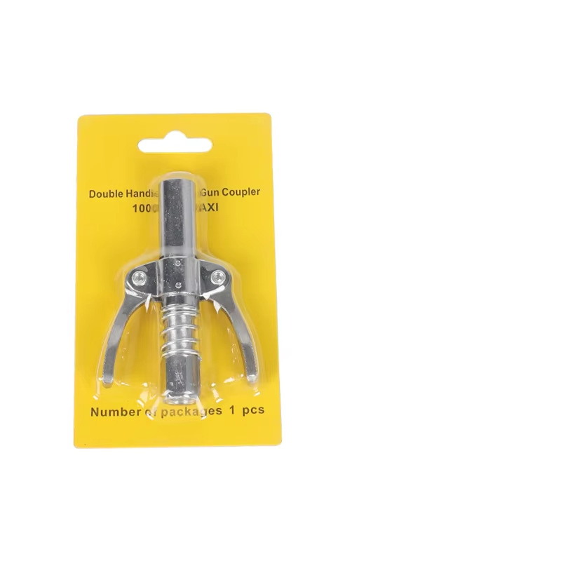 Pistola de grasa boquilla de bloqueo tipo de abrazadera de aceite de alta presión manual eléctrico neumático mantequilla máquina autoblocante boquilla plana accesorios de cabeza plana