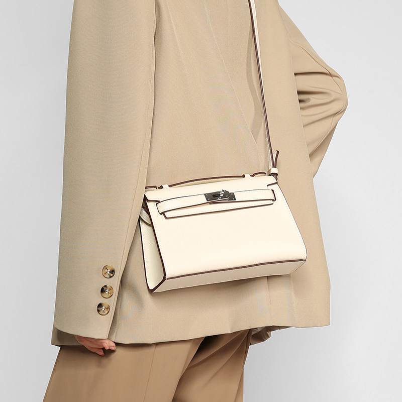 Bolso Kelly de verano, nuevo y a la moda, sencillo y elegante para ir al trabajo, clásico y versátil, bolso de mujer tipo bandolera, de mano, con un toque de calidad.