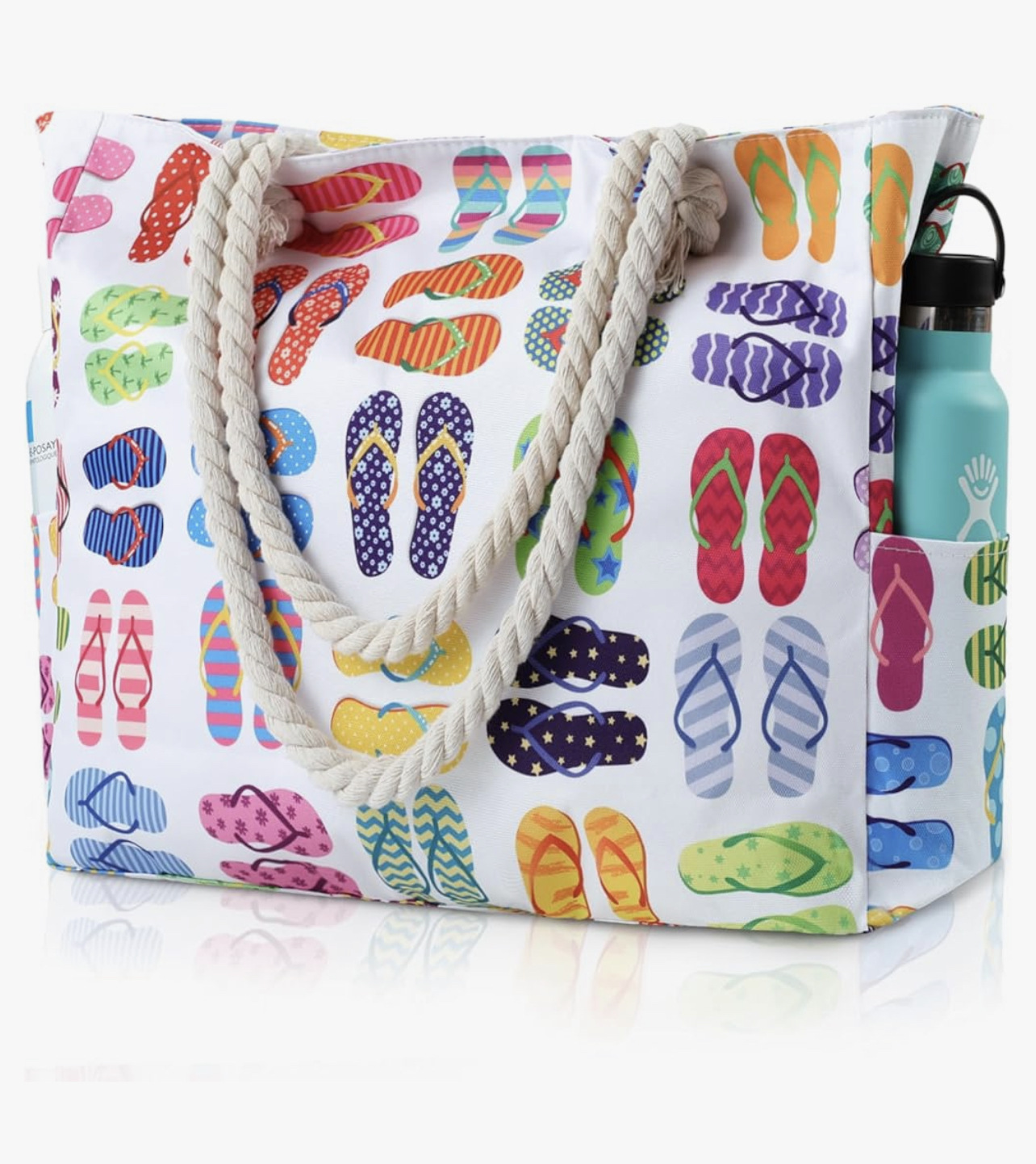 Ocean Whale And Turtle Print Shoulder Bag For Women Large Beach_voghion.com