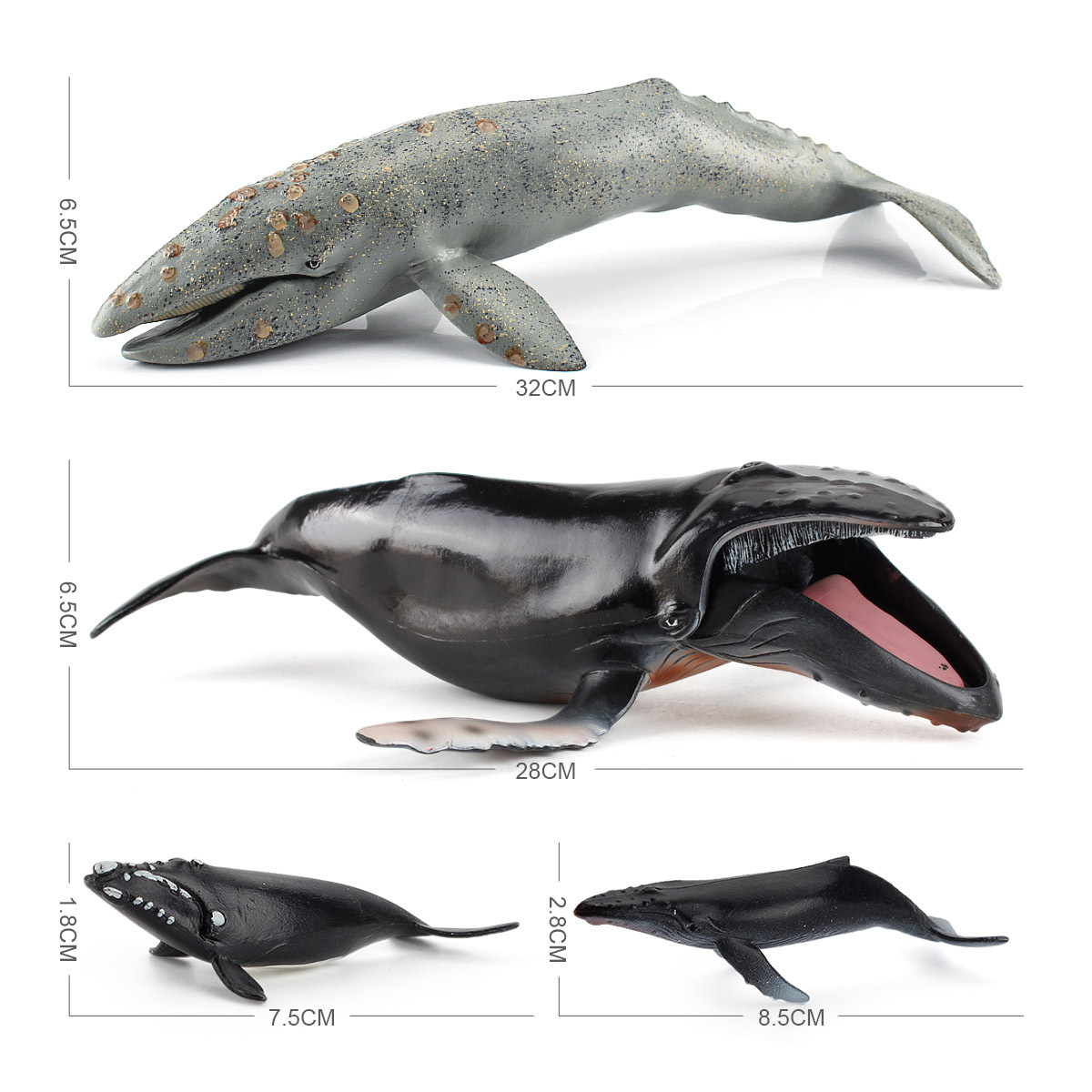 Simulación cognitiva para niños submarino mamíferos ballena jorobada modelo Vida Marina ballena jorobada adornos juguetes transfronterizos